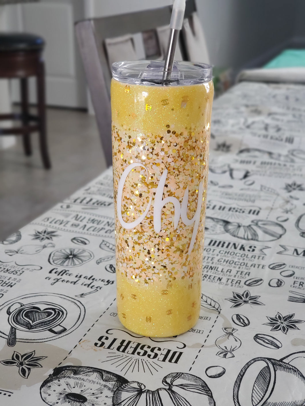 Glittered Skinny Tumblers